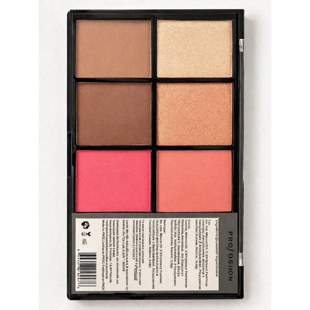 Profusion Contour & Highlight 6 Palette Pressed Powder Light Pink Champagne Rose
